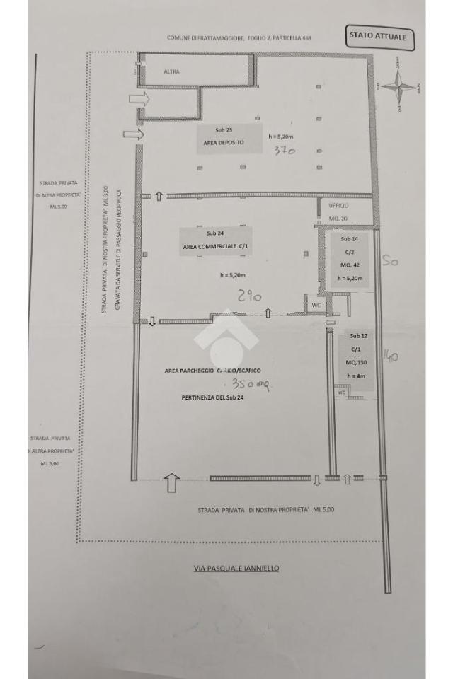 Capannone in Via Pasquale Ianniello 168, Frattamaggiore, {3} - Planimetria 1