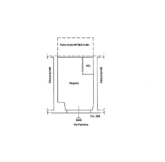 Negozio in Via Flaminia  289, Roma, {3} - Planimetria 1