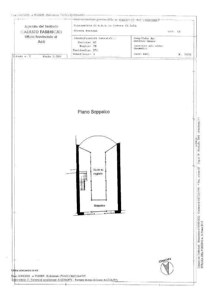 Negozio in Strada del Fortino,14, Asti, {3} - Planimetria 1