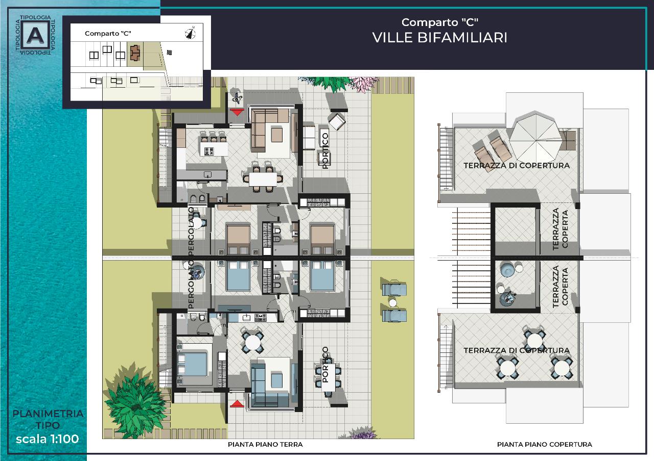 Villa a schiera in vendita, Viale Serena , Noto - Planimetria 1