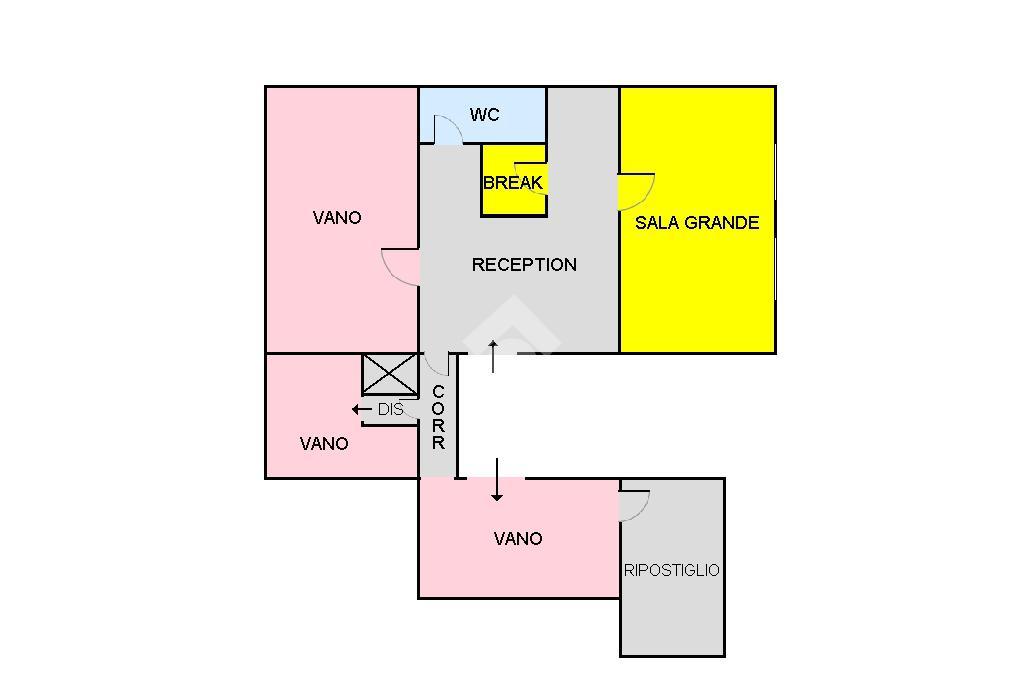 Ufficio in Via Cartagine 51, Palermo, {3} - Planimetria 1