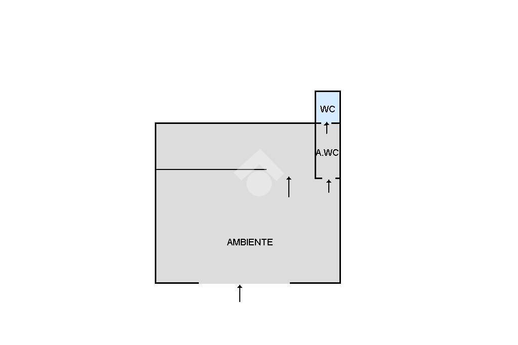 Negozio in Via Giuseppe Ingegneros 56, Palermo, {3} - Planimetria 1