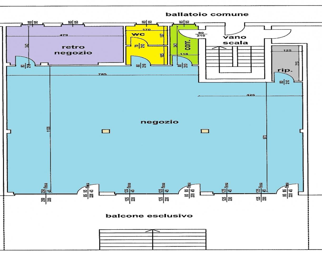 Negozio in Via Emilia Ovest, Rottofreno, {3} - Planimetria 1