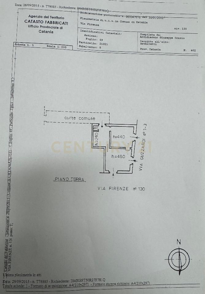 Negozio in Via Firenze 130, Catania, {3} - Planimetria 1