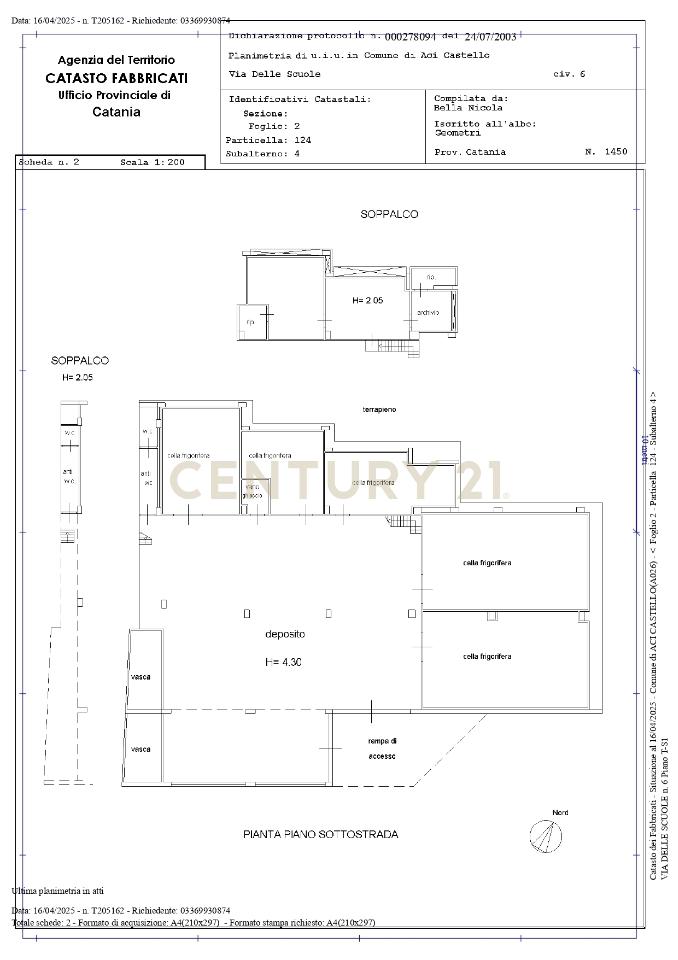 Negozio in Via delle Scuole 1, Aci Castello, {3} - Planimetria 1
