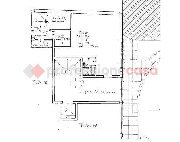 Ufficio in Piazza San Rocco, Fontaneto D'Agogna, {3} - Planimetria 1