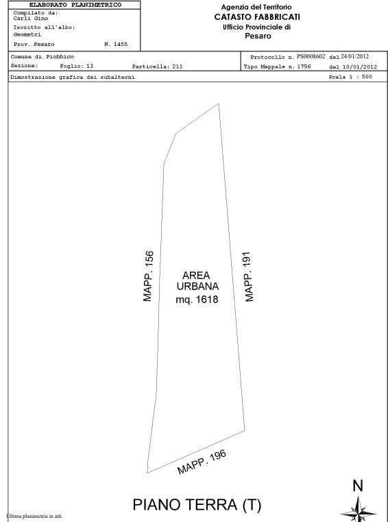 Capannone in Via d' Urbania 106, Piobbico, {3} - Planimetria 1