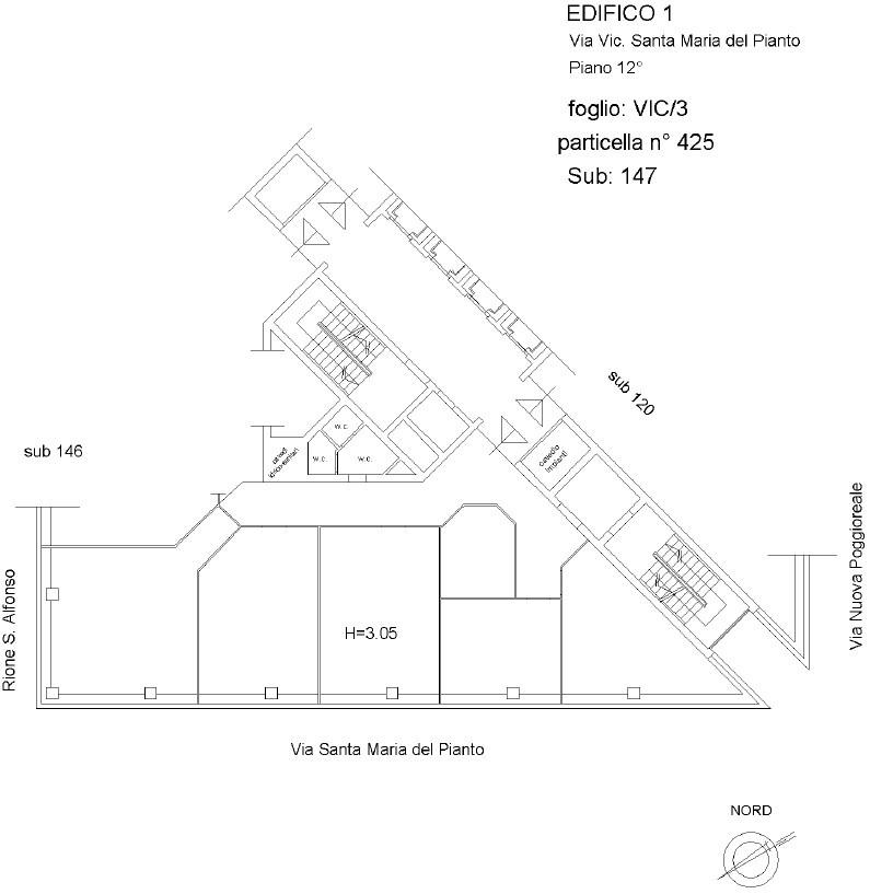 Ufficio in Via Vicinale Santa Maria del Pianto, Napoli, {3} - Planimetria 1