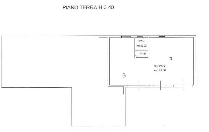 Negozio in Via della Pace 22, Coriano, {3} - Planimetria 1