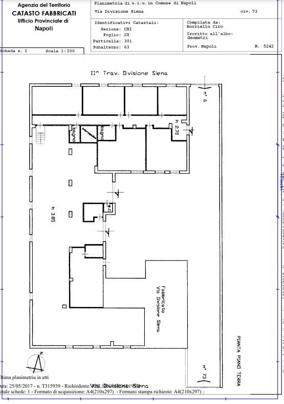 Capannone in Via Divisione Siena 73, Napoli, {3} - Planimetria 1