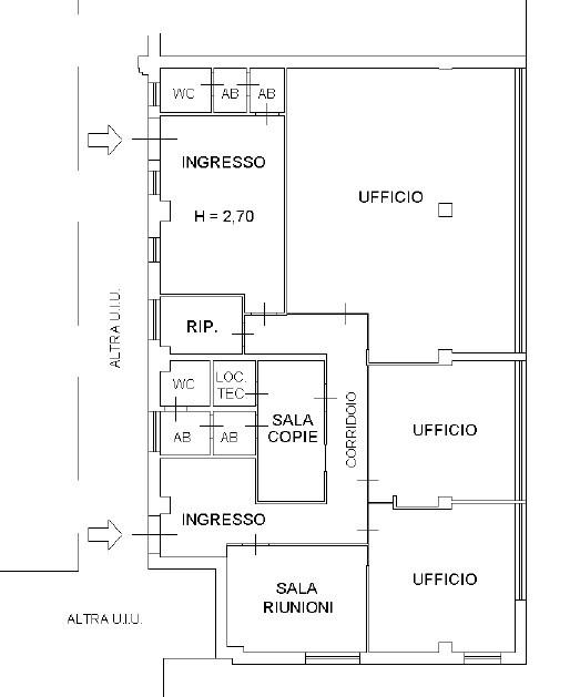 Palazzina commerciale in Via Industria 1, Osimo, {3} - Planimetria 1