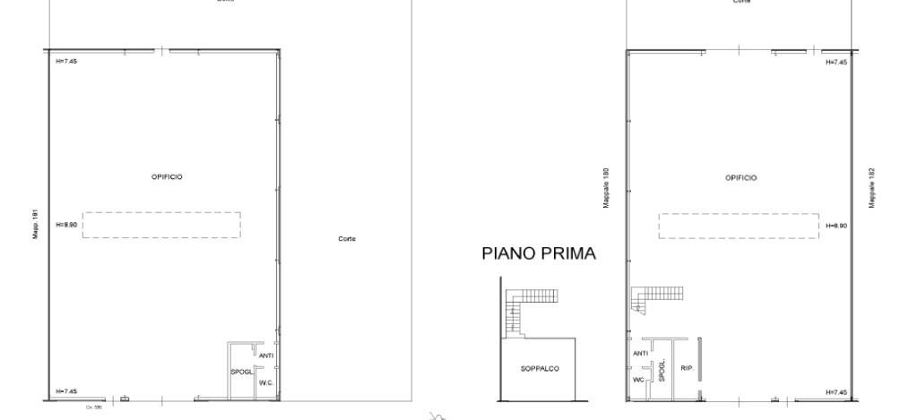 Capannone in Corso Italia 596/a, Terre del Reno, {3} - Planimetria 1