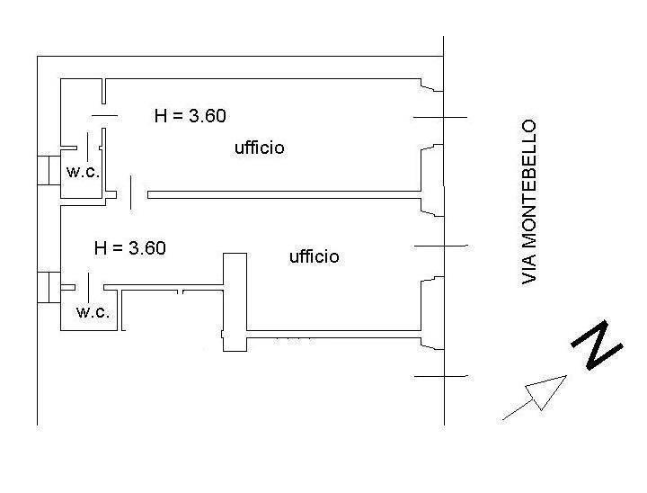 Ufficio in Via Montebello 85, Ancona, {3} - Planimetria 1