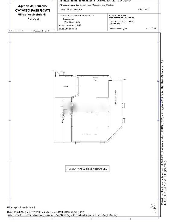 Palazzina commerciale in Strada di Galvana 1, Gubbio, {3} - Planimetria 1