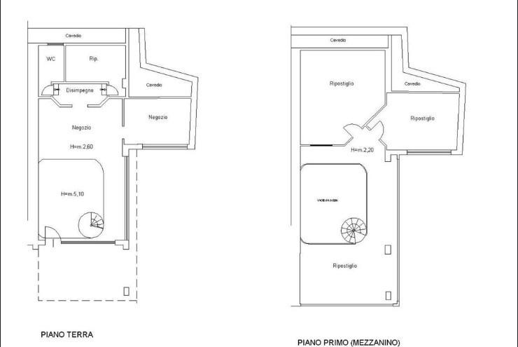Palazzina commerciale in Piazza Beato Angelo, Gualdo Tadino, {3} - Planimetria 1