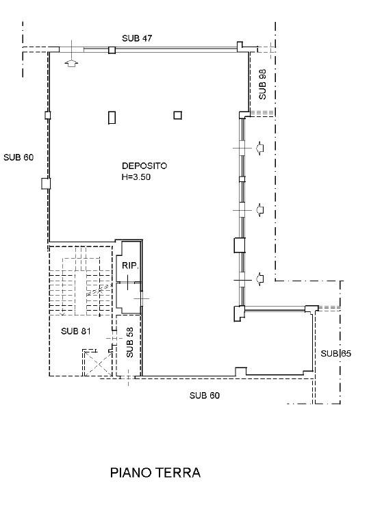 Magazzino in Via Lorenzoni 8, Macerata, {3} - Planimetria 1
