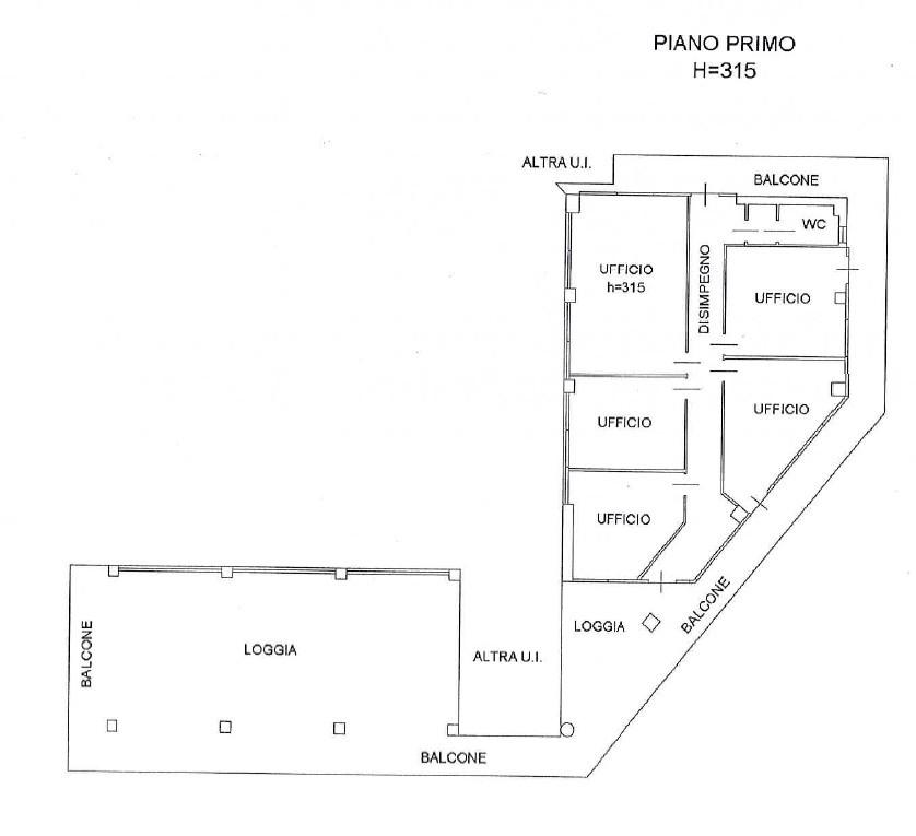 Ufficio in Via Nazionale, Vallefoglia, {3} - Planimetria 1