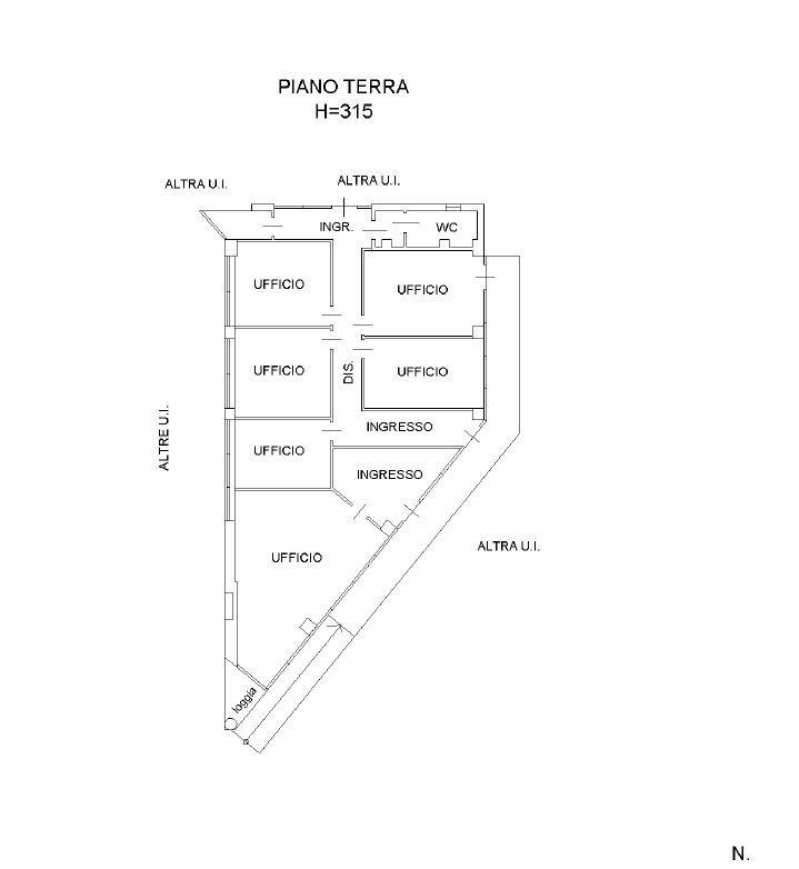 Ufficio in Via Nazionale, Vallefoglia, {3} - Planimetria 1