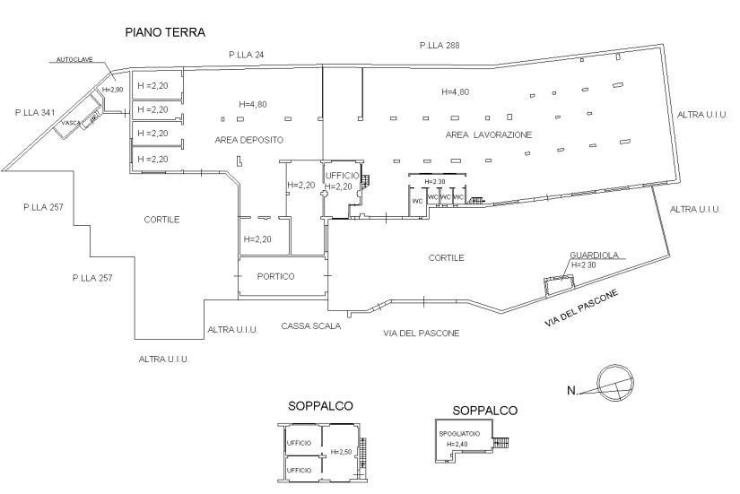 Capannone in Via del Pascone 15 C, Napoli, {3} - Planimetria 1