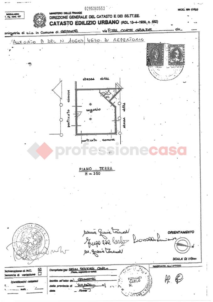 Negozio in Piazza Corte Grande, Gessate, {3} - Planimetria 1