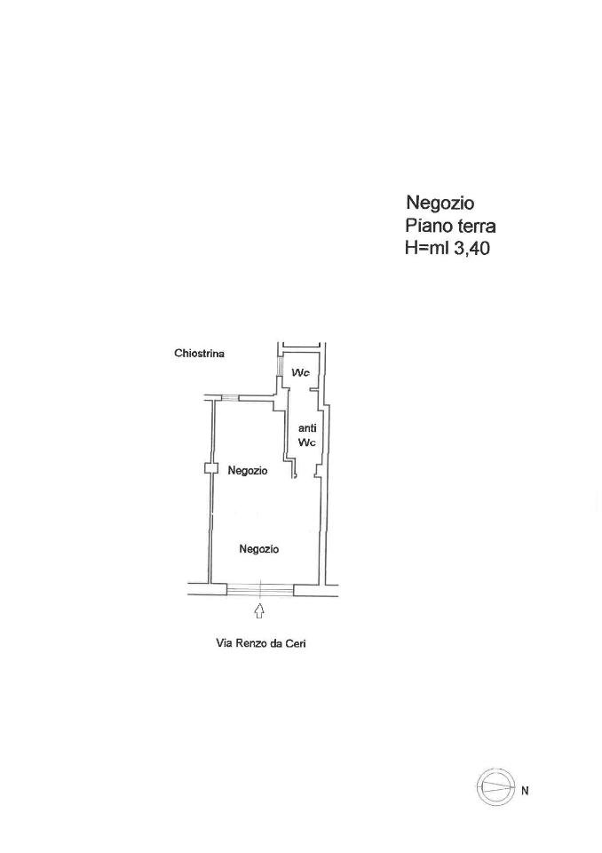 Negozio in Via Renzo da Ceri 84, Roma, {3} - Planimetria 1