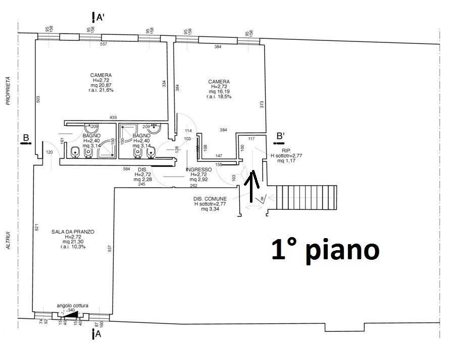 Quadrilocale in vendita, Calle Longa Santa Caterina, Venezia - Planimetria 1
