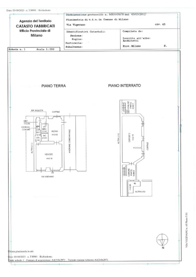 Negozio in Via Vigevano 45, Milano, {3} - Planimetria 1