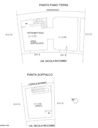 Negozio in Via Nicola Ricciardi 6, Napoli, {3} - Planimetria 1