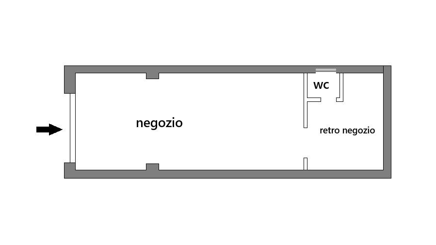 Negozio in Via Sestio Calvino 13, Roma, {3} - Planimetria 1