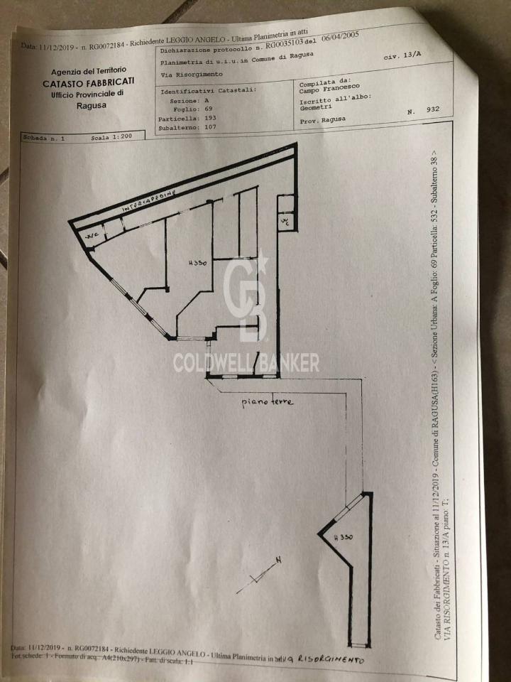 Negozio in Via Risorgimento 13, Ragusa, {3} - Planimetria 1