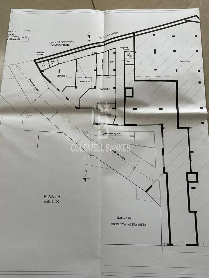 Negozio in Via Risorgimento 13/13a, Ragusa, {3} - Planimetria 1