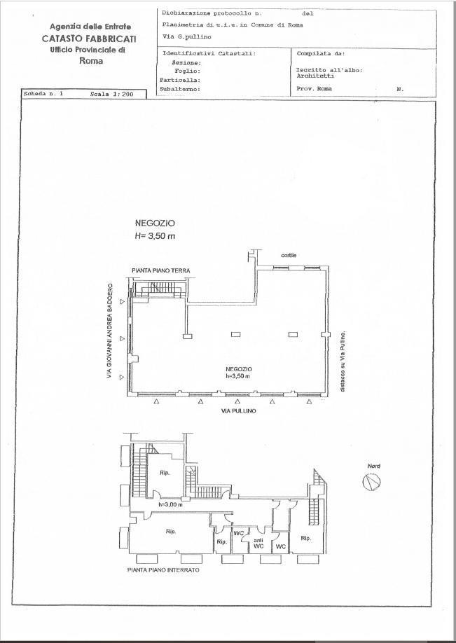 Negozio in Via G Pullino, Roma, {3} - Planimetria 1