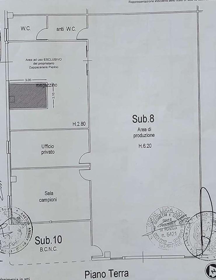 Capannone in , Corciano, {3} - Planimetria 1