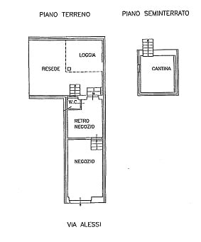 Negozio in Via Guido Alessi, Firenze, {3} - Planimetria 1