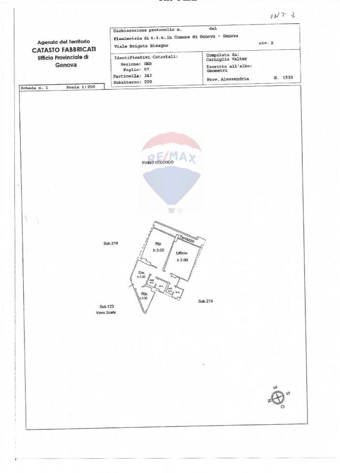 Ufficio in Viale Brigata Bisagno 2, Genova, {3} - Planimetria 1