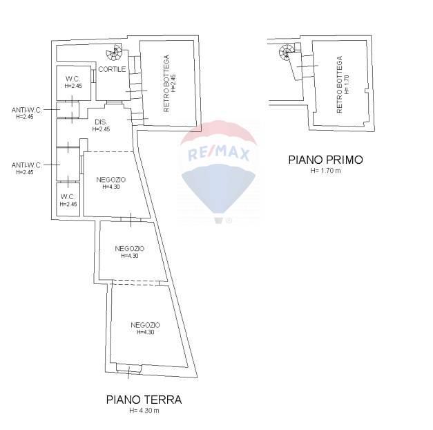 Negozio in Vittorio Emanuele 235, Santa Maria Di Licodia, {3} - Planimetria 1
