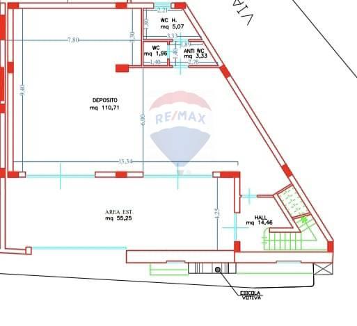 Negozio in Via Marchese di Casalotto, Aci Sant'Antonio, {3} - Planimetria 1