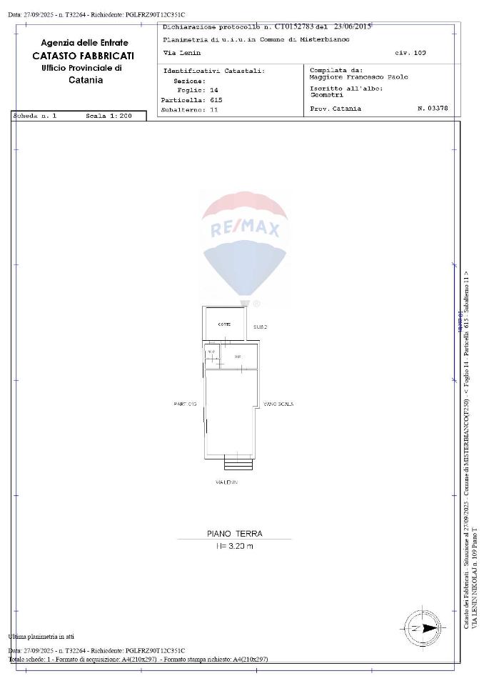 Negozio in Via Lenin 109, Misterbianco, {3} - Planimetria 1