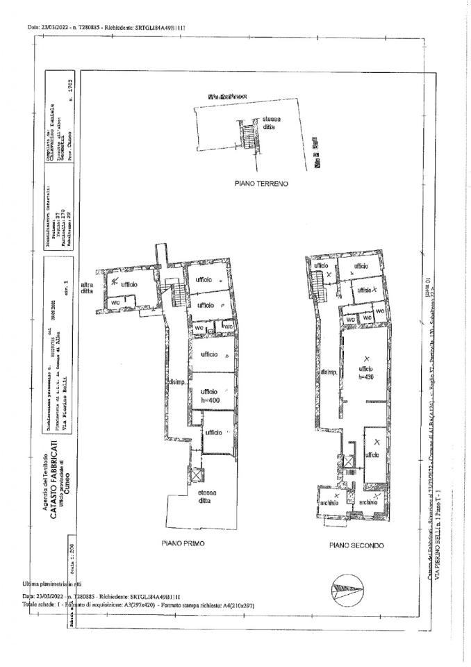 Ufficio in Via Vittorio Emanuele, Alba, {3} - Planimetria 1