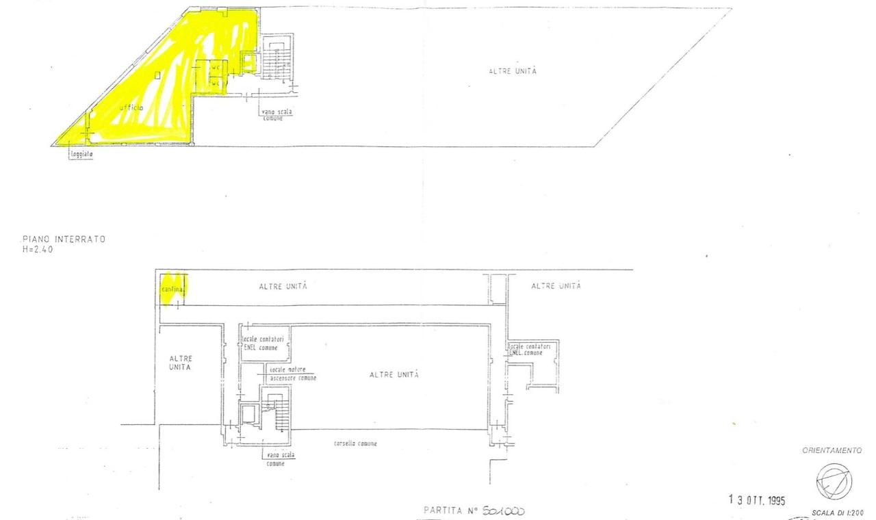 Ufficio in Via De Gasperi Snc, Merate, {3} - Planimetria 1