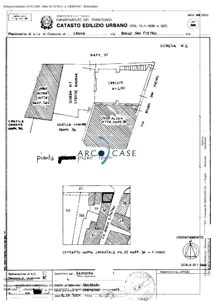 Ufficio in Via Borgo S. Pietro, Crema, {3} - Planimetria 1