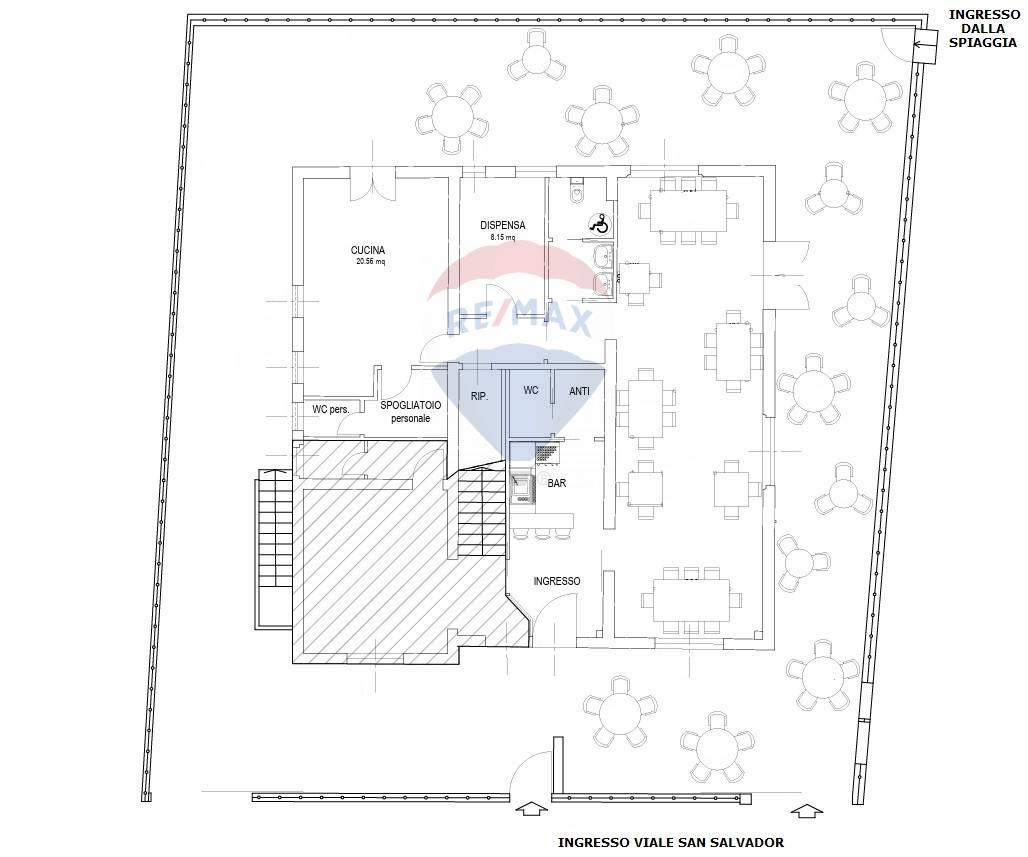 Negozio in Viale San Salvador 29, Rimini, {3} - Planimetria 1