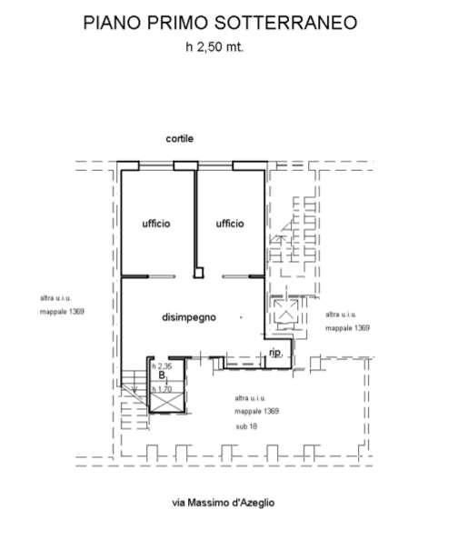 Ufficio in Via Massimo d'Azeglio 13/B, Cuneo, {3} - Planimetria 1