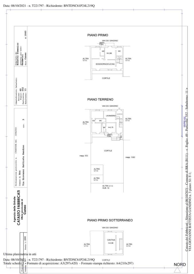 Casa indipendente in vendita, Via Giovanni Battista Gandino, Bra - Planimetria 1