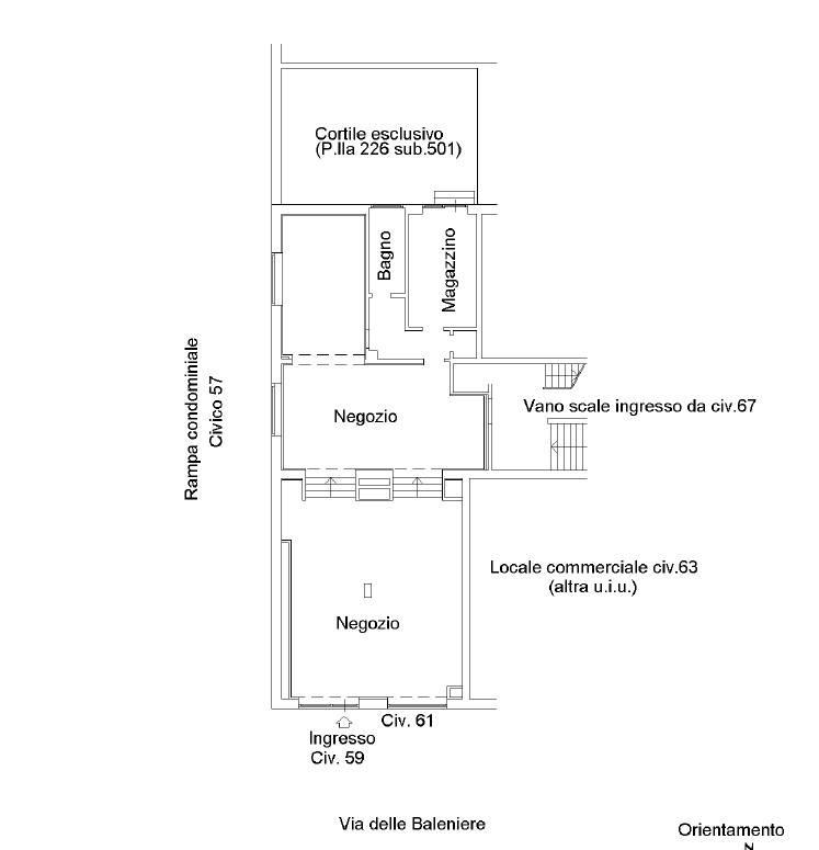 Negozio in Via delle Baleniere, Roma, {3} - Planimetria 1