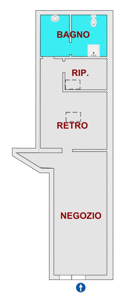 Negozio in Via Andrea Ponti , Cornaredo, {3} - Planimetria 1