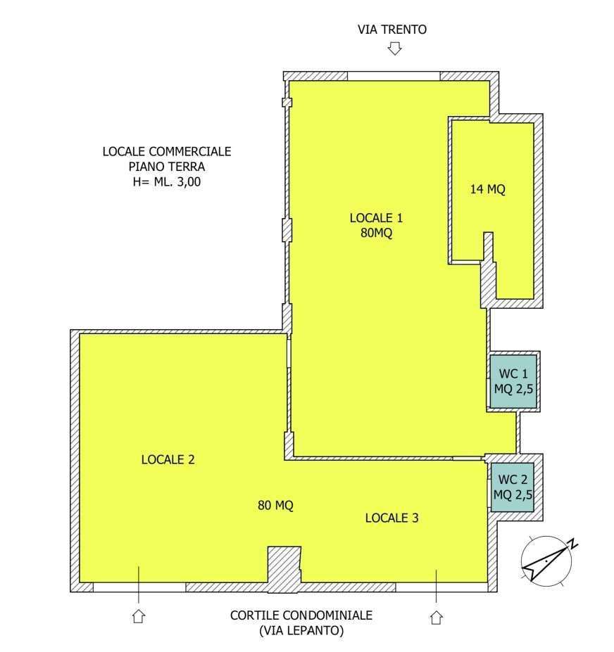 Negozio in Via Lepanto 19, Civitavecchia, {3} - Planimetria 1