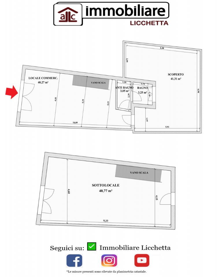 Negozio in Via Rubichi 76, Monteroni Di Lecce, {3} - Planimetria 1