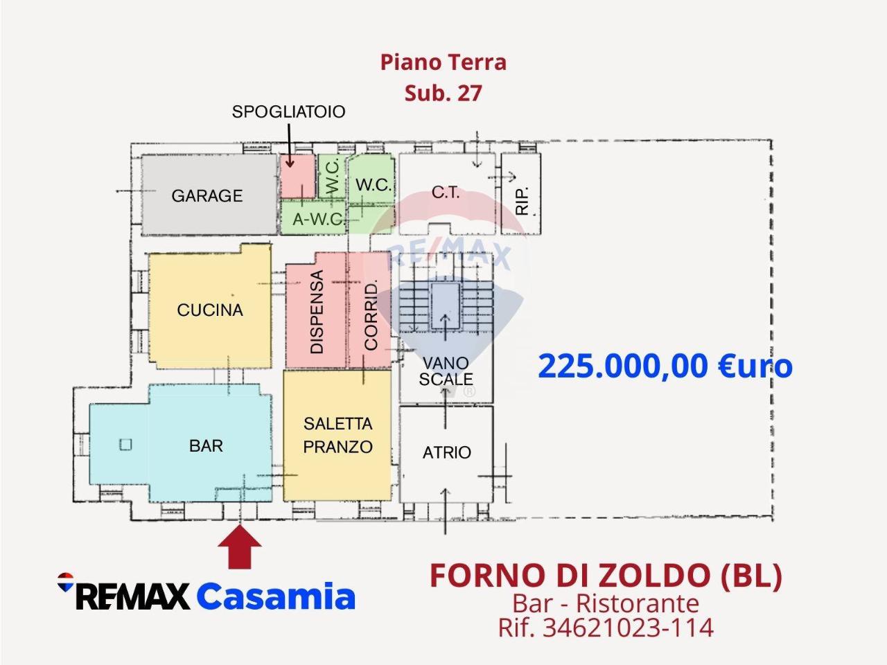 Negozio in Via Roma 22, Val di Zoldo, {3} - Planimetria 1