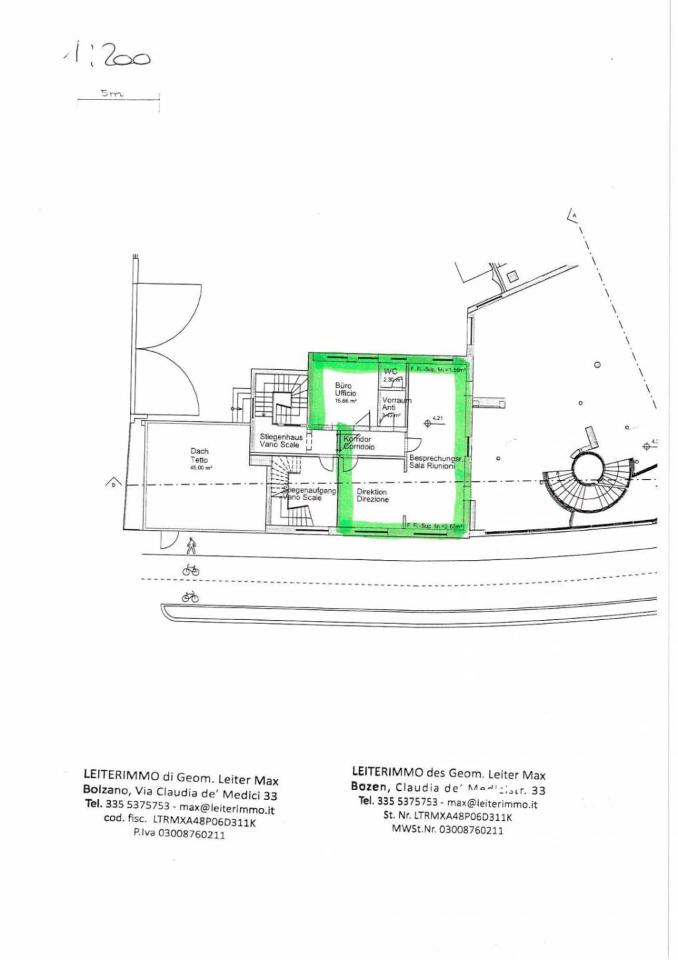 Gemeinschaftsbüro in {3}, Via Galileo Galilei 37 - Grundriss 1